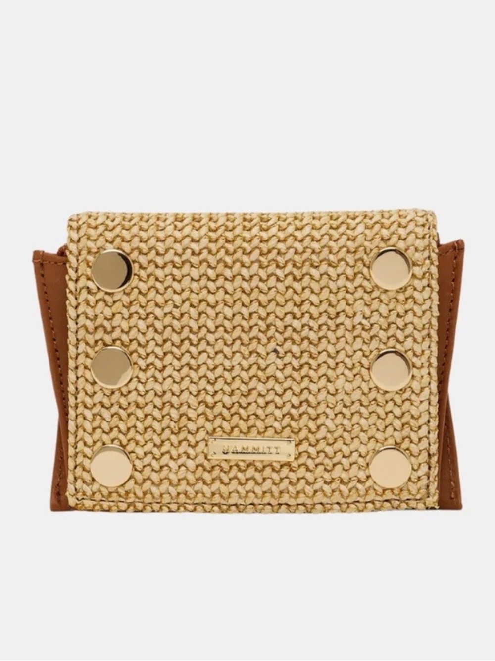 Hammitt Allen Wallet Raffia Cocoa NWT Retail $175